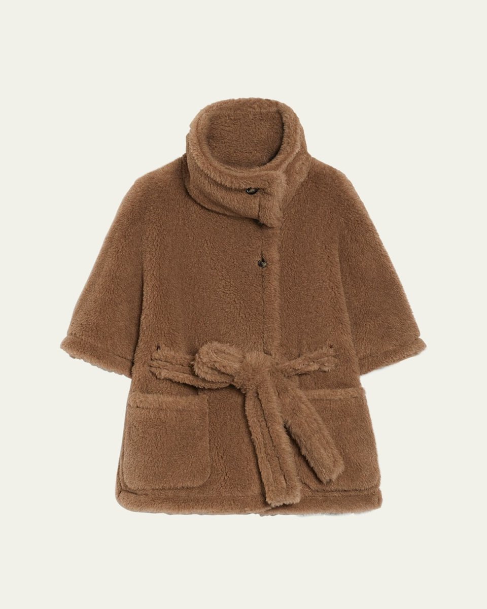 Goat & Shearling Dyed Cape
